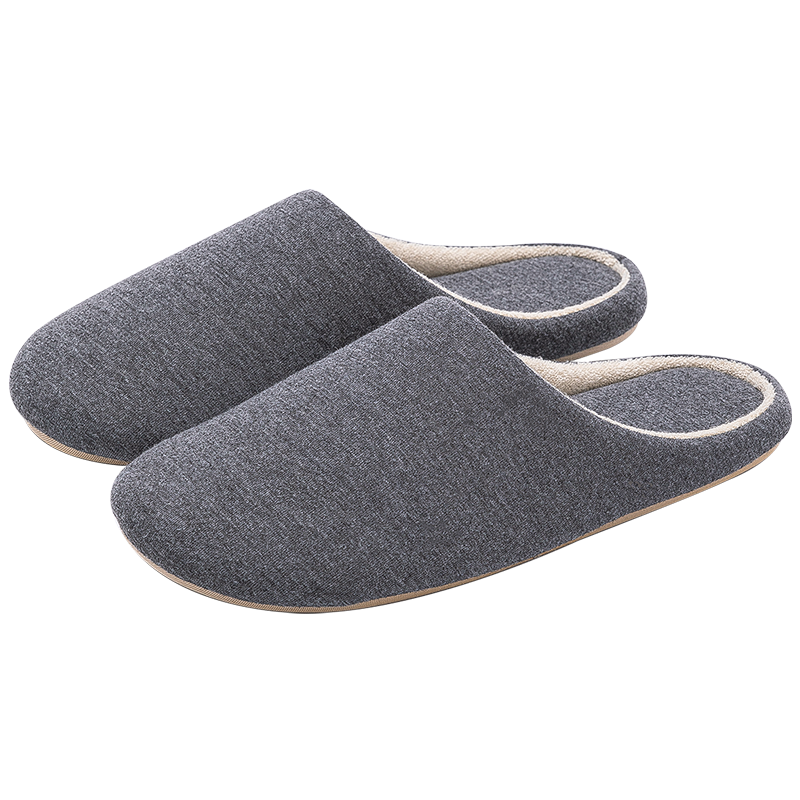 TZLDN Non-Slip Slippers for Elderly Men, Indoor Home Use, Cotton Linen Fabric, Maternity Couples, Quiet Cotton Slippers for Me