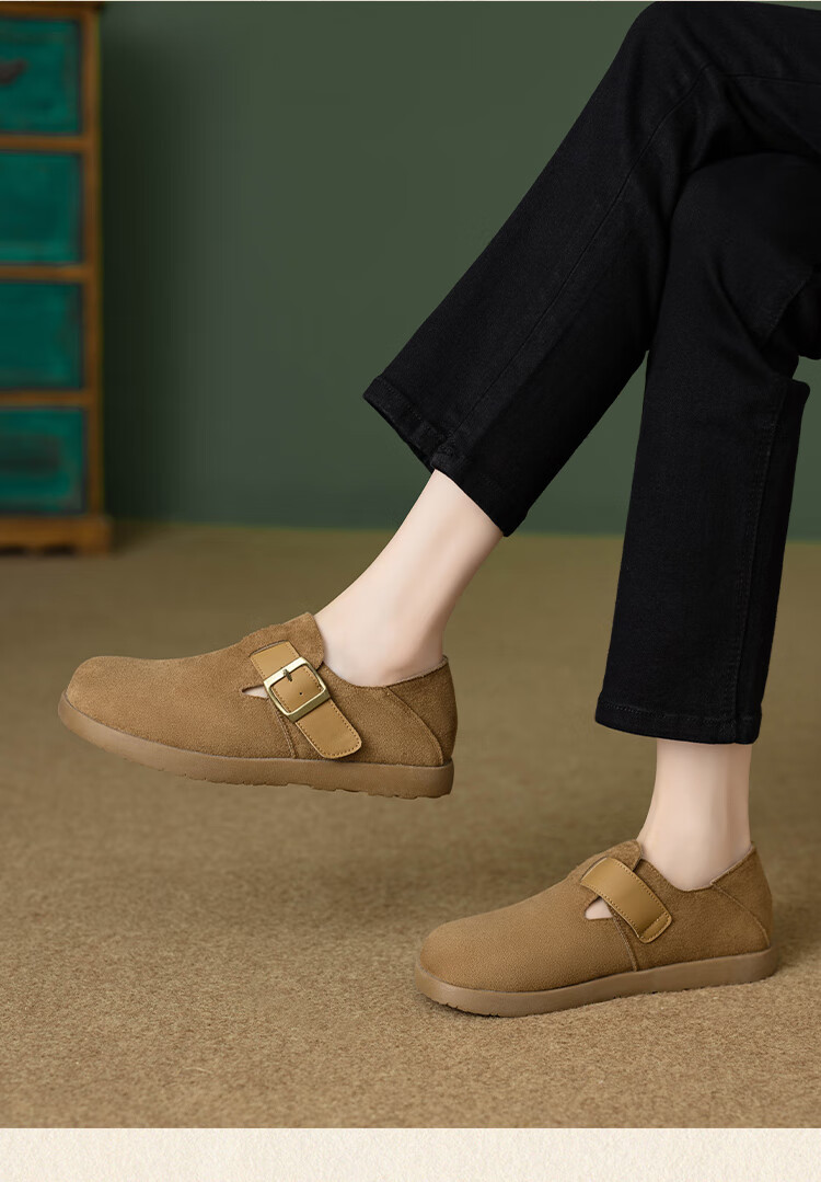 ZHR Bokeng Women's Versatile Lightweight Slip-On Casual Shoes with Soft Soles, Comfortable Commuter Shoes for Women, AB167 Khaki Color, Size 38 15