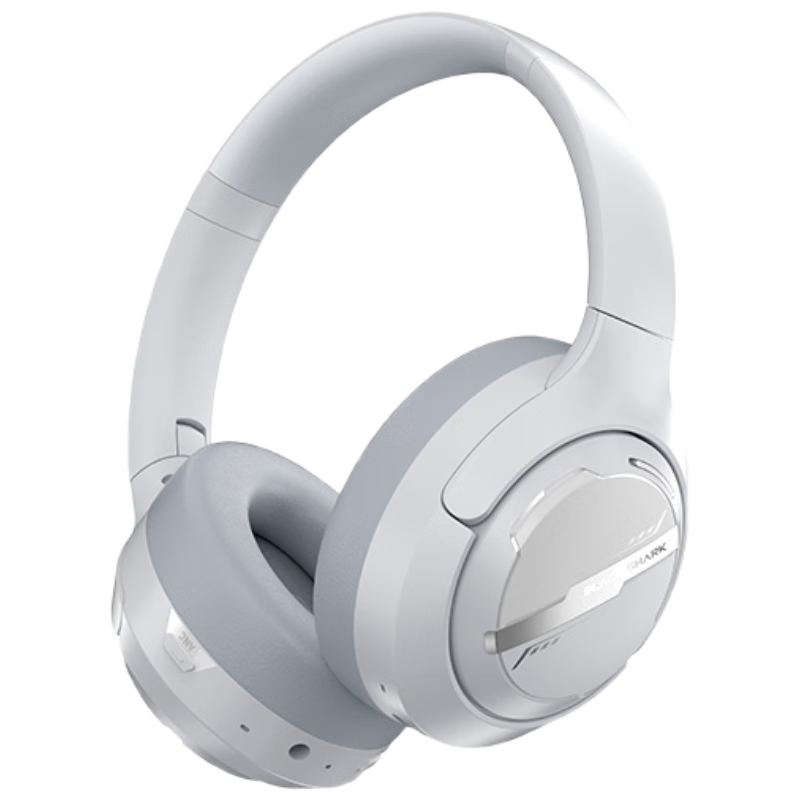 Heisha Wireless Bluetooth Headphones for Gaming, Noise-Canceling, High-Quality Sound, Low Latency, Suitable for Delta FPS Games, Compatible with Apple 17, Huawei, Xiaomi, Honor Phones, Silver And White