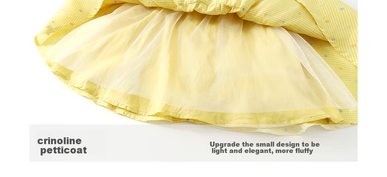 Zhimu Girls' Dress, for Older Children, Sweet Spaghetti Strap Princess Dress, Children's Dress, Cream Yellow, Size 160 20