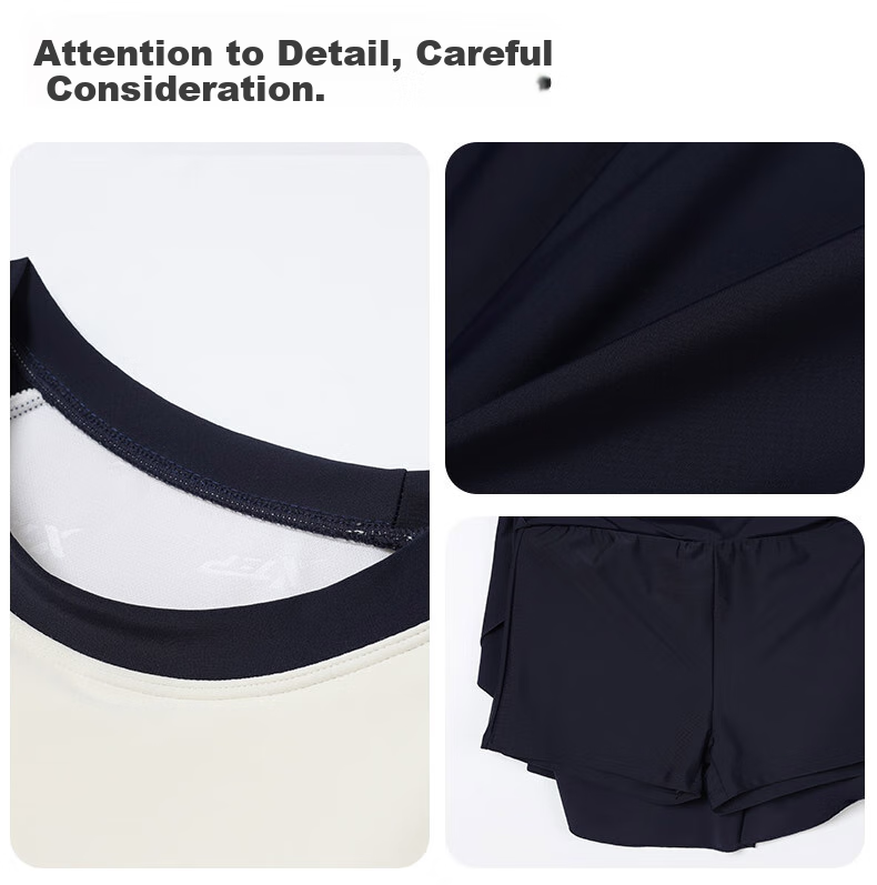XTEP Women's Two-Piece Swimsuit with Skirt, Slimming Swimwear for Ladies, Summer Casual Sports Swimwear, Green 2XL 12