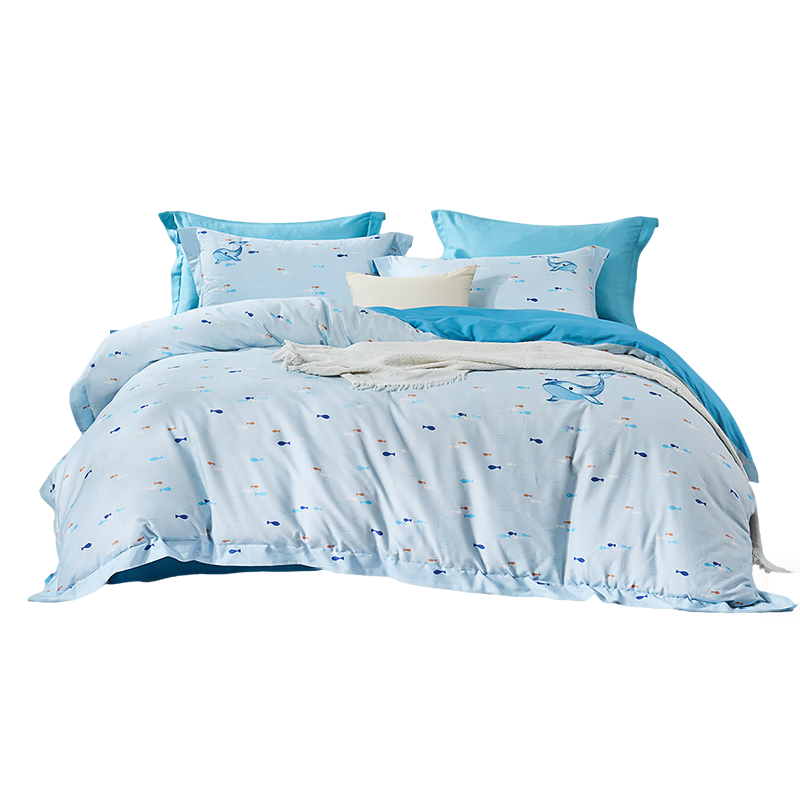 Fuanna 100% Cotton Embroidered Single Dormitory Bedding Set 3-Piece 152x210cm