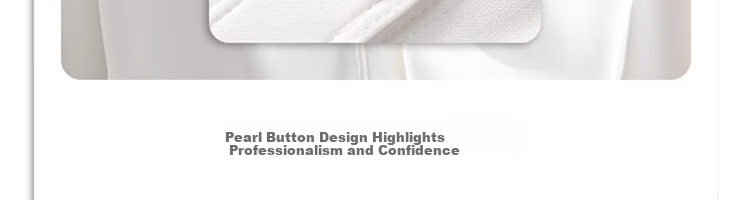 Bodexiaojie White Blouse for Women, Professional Commute Straight Shoulder Top, Petite Elegant Outfit, Formal Shirt 3