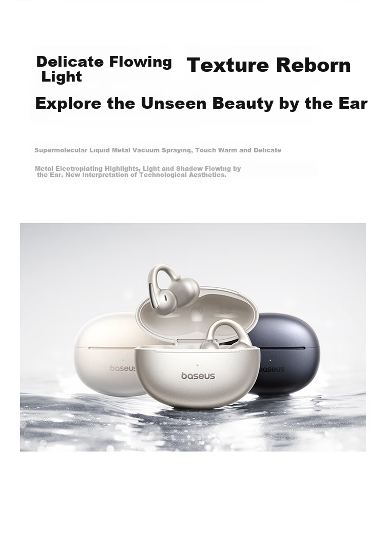 Baseus MC1pro AI Translation Bluetooth Headphones [Celebrity Style], Clip-On Open-Style Non-In Sports Call Noise Reduction Air Conduction, Suitable for Huawei And Apple Phones 18