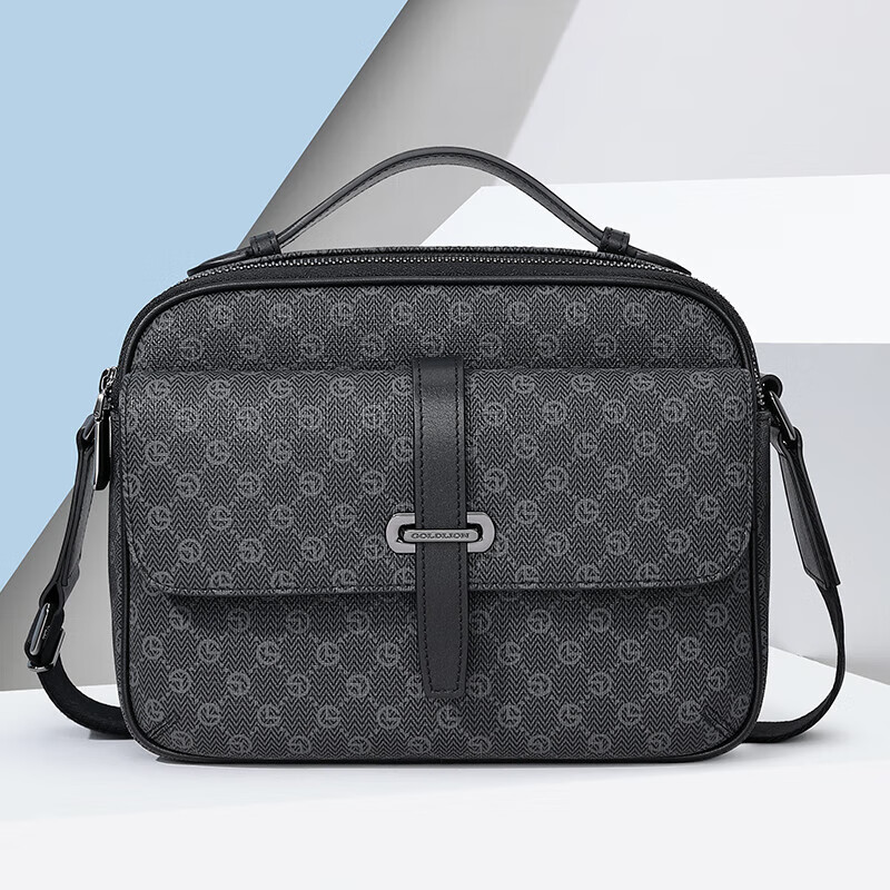 Goldlion Men's Shoulder Bag, Fashionable Men's Handbag, Large Capacity Crossbody Bag, Birthday Gift