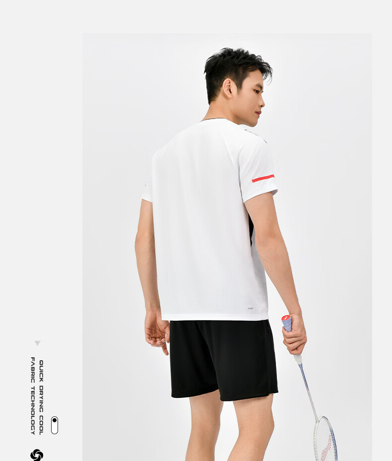 LI-NING Unisex Badminton Short Sleeve Match Set Two-Piece Club Series Sports Teamwear 6
