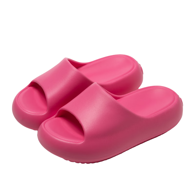 Puxi Women's Summer Slippers Thick Sole Comfortable Indoor Outdoor Anti-Slip Odor-Resistant Pink Size 35-36