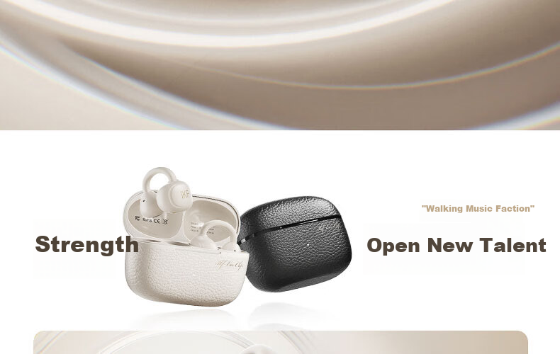 IKF EarClip Bluetooth Headphones, Clip-On True Wireless Open-Ear Headphones, Bone Conduction LDAC High-Resolution Music, Suitable for Students And Sports, Compatible with Apple And Huawei, Elegant Black 4