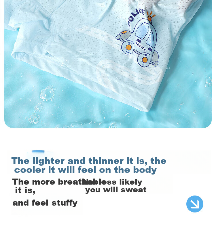 Dingguagua Boys' Underwear, Summer Thin Ice Silk A-Class Boxer Briefs, Mesh Shorts for Boys And Toddlers 1