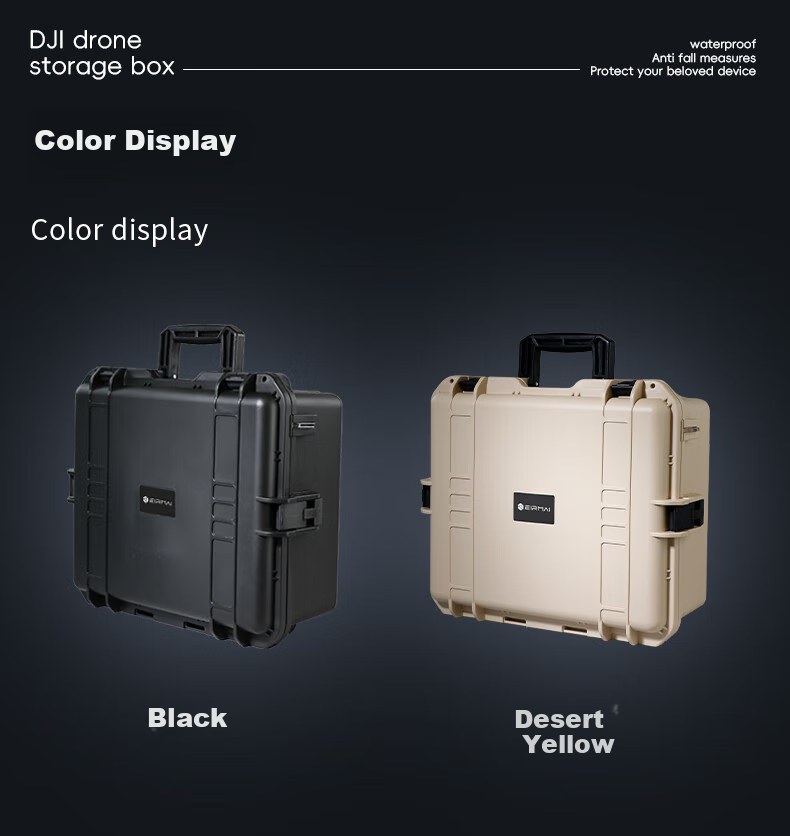 EIRMAI R200 Compatible with DJI AIR3/3S, Mavic 3Pro Camera Safety Case, Multifunctional Storage Accessory Bag, Drone Handheld Case, Shoulder Bag, Sand Color 5