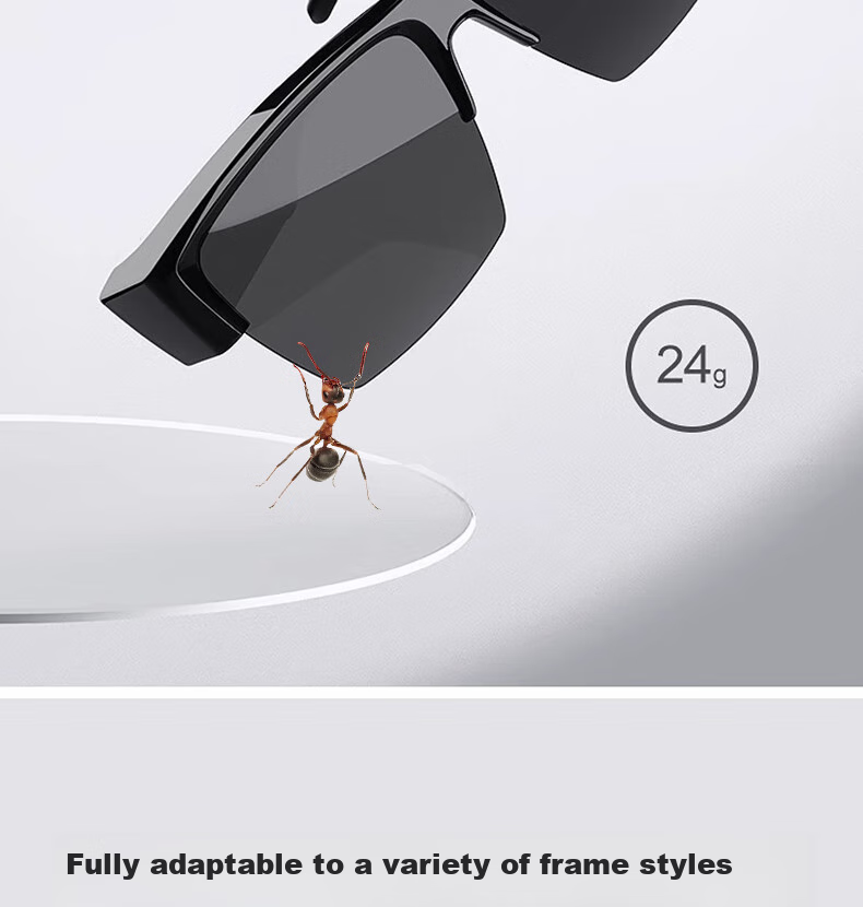 Cuntiandaofu Sunglasses, Polarized Glasses for Myopia, Driving Sunglasses for Men, Glossy Black Frame with Gray Lenses 7