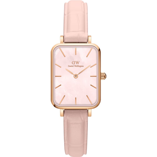 Женские часы Daniel Wellington DW508, кварцевые, с перламутровым циферблатом, розовое золото, кожаный ремешок