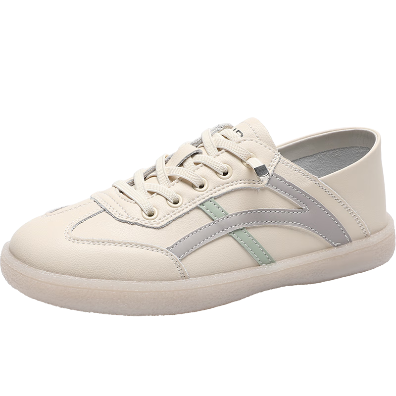 ZHR Women's Shoes Spring And Autumn 2026 New Style White Sneakers Slip-On Student Training Sports Shoes for Women A67N Beige Gray Size 38
