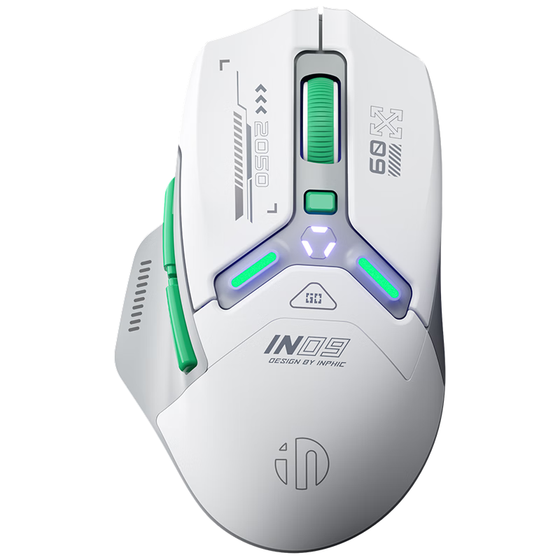 INPHIC IN9 Star Flash Wireless Bluetooth Wired Gaming Mouse Three-Mode Ergonomic RGB Macro 24000DPI for PUBG LOL CSGO Desktop Laptop