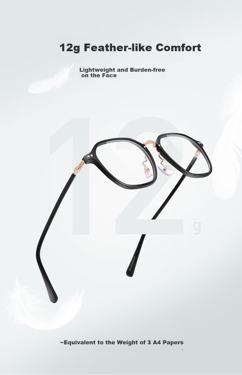 LOHO Non-Prescription Blue Light Blocking Glasses, Trendy Slimming Brightening Eyeglass Frames, Anti-Radiation Eye Protection Glasses LH09009 7