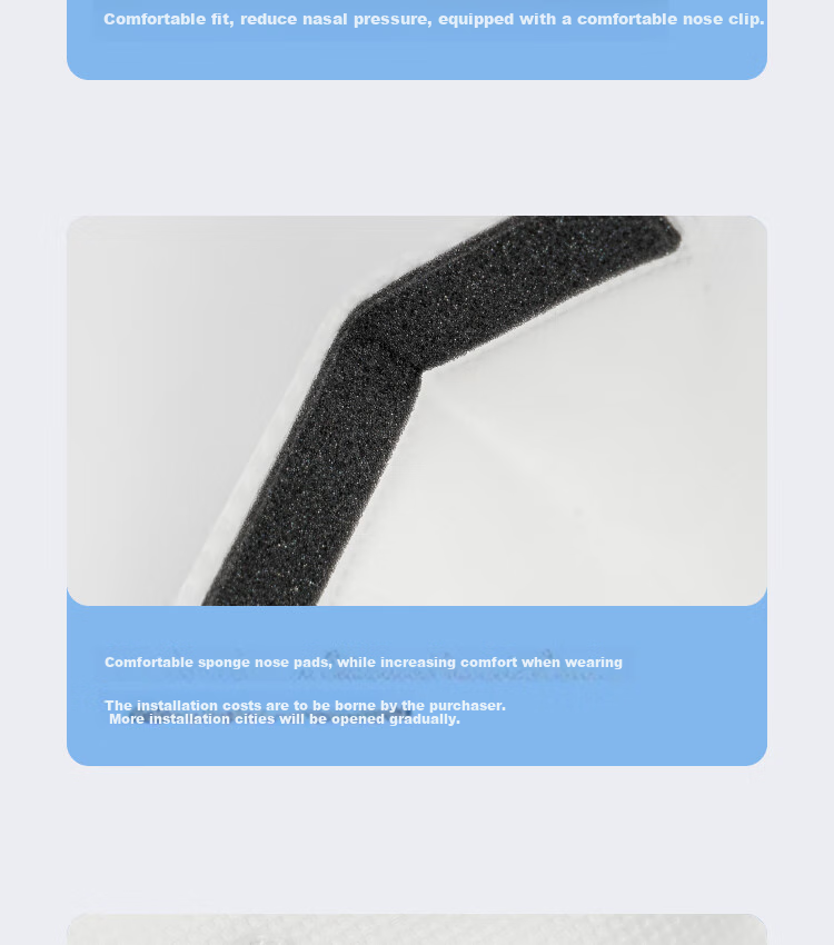 Shunxuan KN95 Dust Mask, Heavy-Duty Dust Industrial Mask for Smog, PM2.5, Influenza A, Anti-Splash, Bacteria, Ear-Loop without Valve S9501, 50 Pieces/box 13
