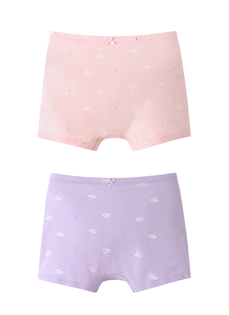 Annil 【3A Grade Antibacterial】Girls' Underwear Boxer Shorts 2-Pack 2