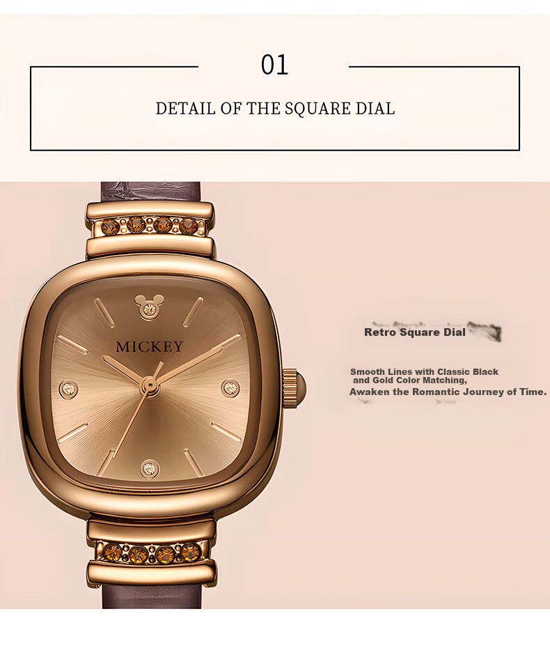 Disney Watch for Women, Students in Middle School And High School, Light Luxury Niche Artistic Waterproof Wristwatch for Female Students 10
