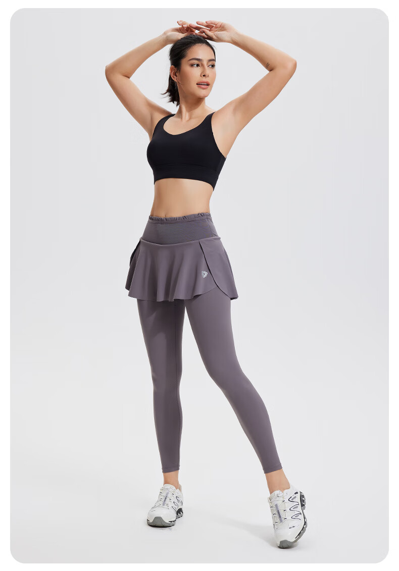 Cosleaf Women's Running Fitness Pants with Built-In Shorts, Anti-Exposure Slim-Fit Elastic Yoga Leggings, Professional Waist Bag Sports Pants 15