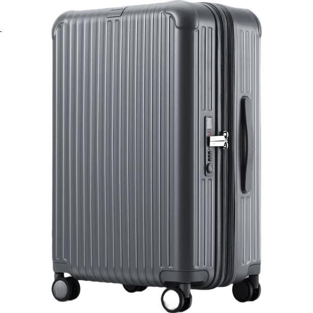 Чемодан ROAMING L7, 26 дюймов, цвет "ганметалл", с кодовым замком, усиленный, PC, 8 колес, телескопическая ручка