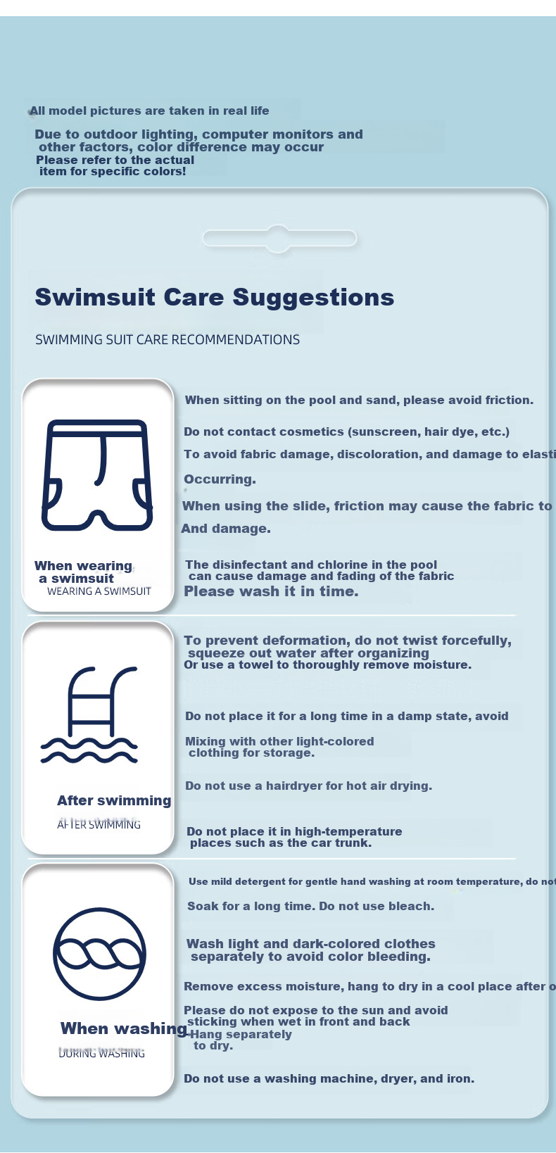 Jiehu Men's Swimwear Set, Youth Anti-Embarrassment Double-Layer Swim Trunks, Men's Two-Piece Swimsuit, Hot Spring Swimming Gear 20