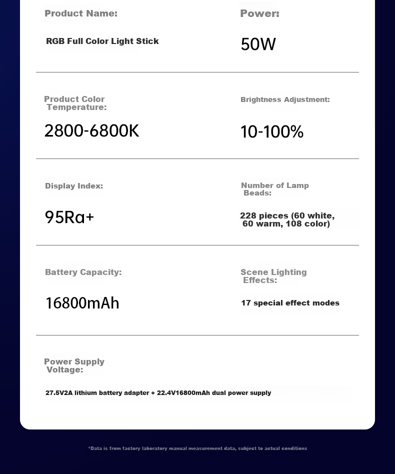 Jimantu RGB LED Fill Light Stick 50W Portable Handheld Video Photography Light for Outdoor Night Scene Portrait Beauty Live Streaming Atmosphere Soft Light 23