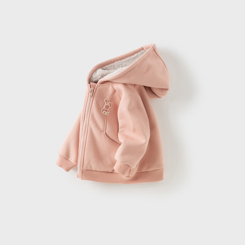 DAVE & BELLA Kids Autumn Jacket Fleece Lined Casual Hoodie for Boys and Girls Baby Hooded Clothing