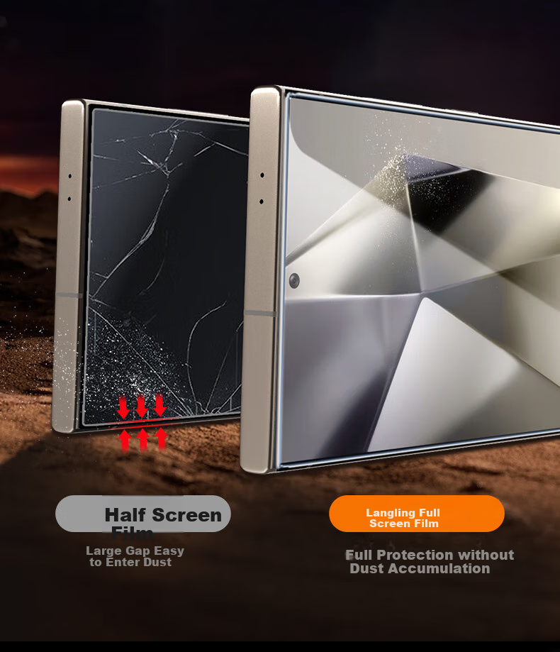 LANGLING [AR Enhanced Anti-Reflective Dust-Free Chamber] Tempered Glass Screen Protector for Samsung S24 Ultra, Full Coverage Anti-Reflective HD Anti-Fingerprint Dustproof Shatterproof Phone Film 2