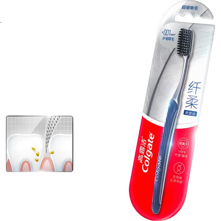 Зубная щетка Colgate Slim Carbon Spiral, мягкая, 4 шт.