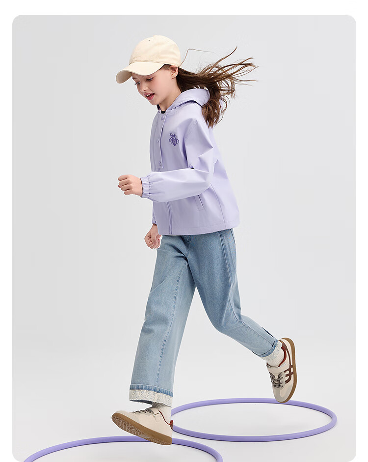 BALABALA Girls' Outerwear, Children's Jacket, 2026 New Spring And Autumn Style, Windproof, Water-Repellent, Warm Clothing 6