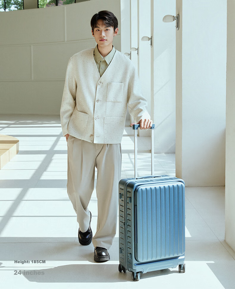 KALA·Y [Jiang Qinqin Endorsed] Luggage, 28-Inch Large Capacity, Front-Opening Lid, Expandable Capacity, for International Travel And Study Abroad, Check-In Suitcase 15