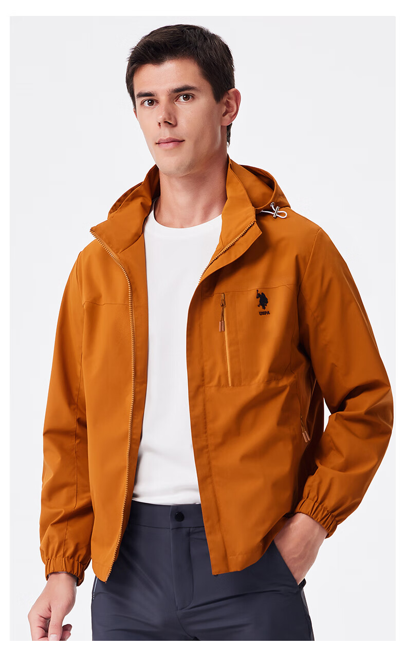 U.S. POLO ASSN. Men's Jacket, Spring And Autumn Business Hooded Jacket, Casual Workwear Loose-Fitting Commuter Outerwear for Me 8