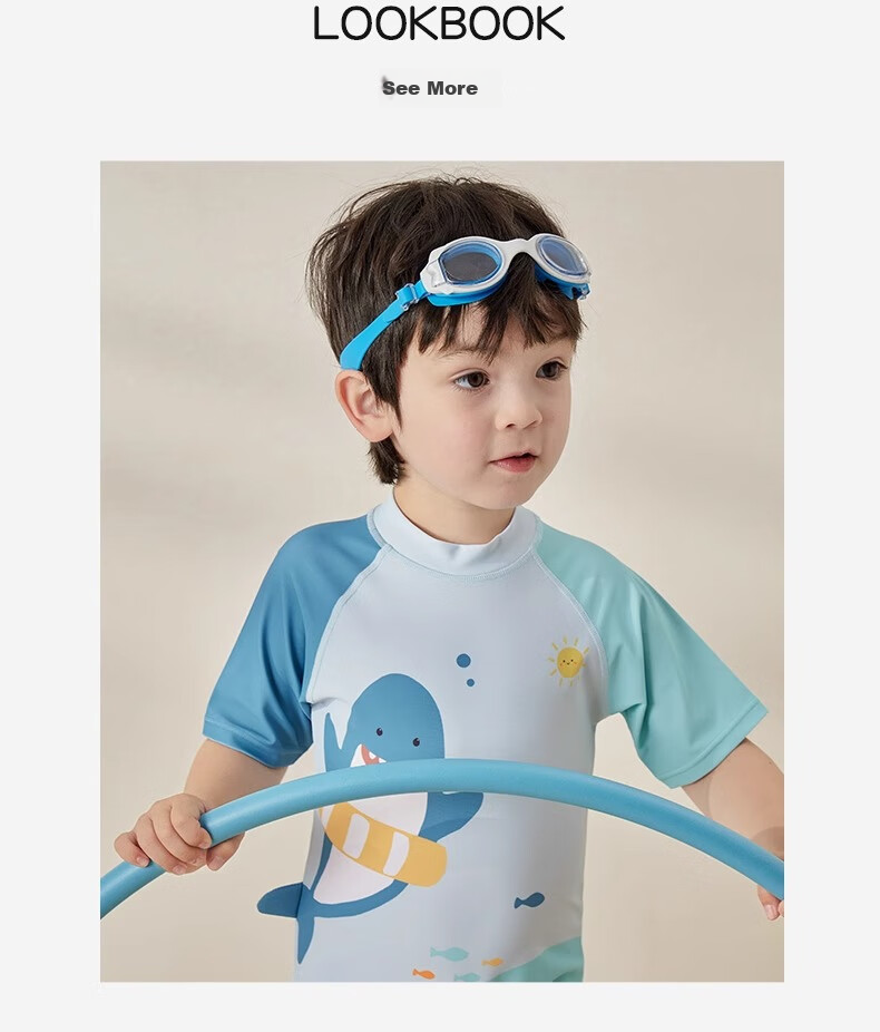 Niduoxiong Children's One-Piece Swimsuit for Boys And Girls, Original Yarn Sun Protection Chlorine-Resistant Swimwear for Toddlers And Kids Summer Swimwear 14