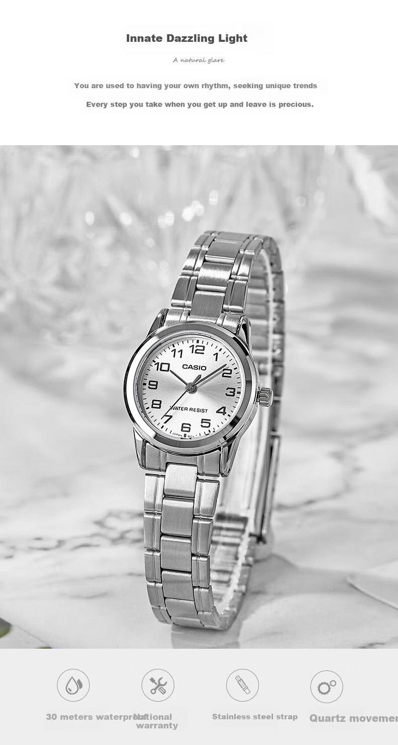 CASIO Women's Watch, Simple And Elegant Analog Quartz Watch for Women, LTP-V001D 1