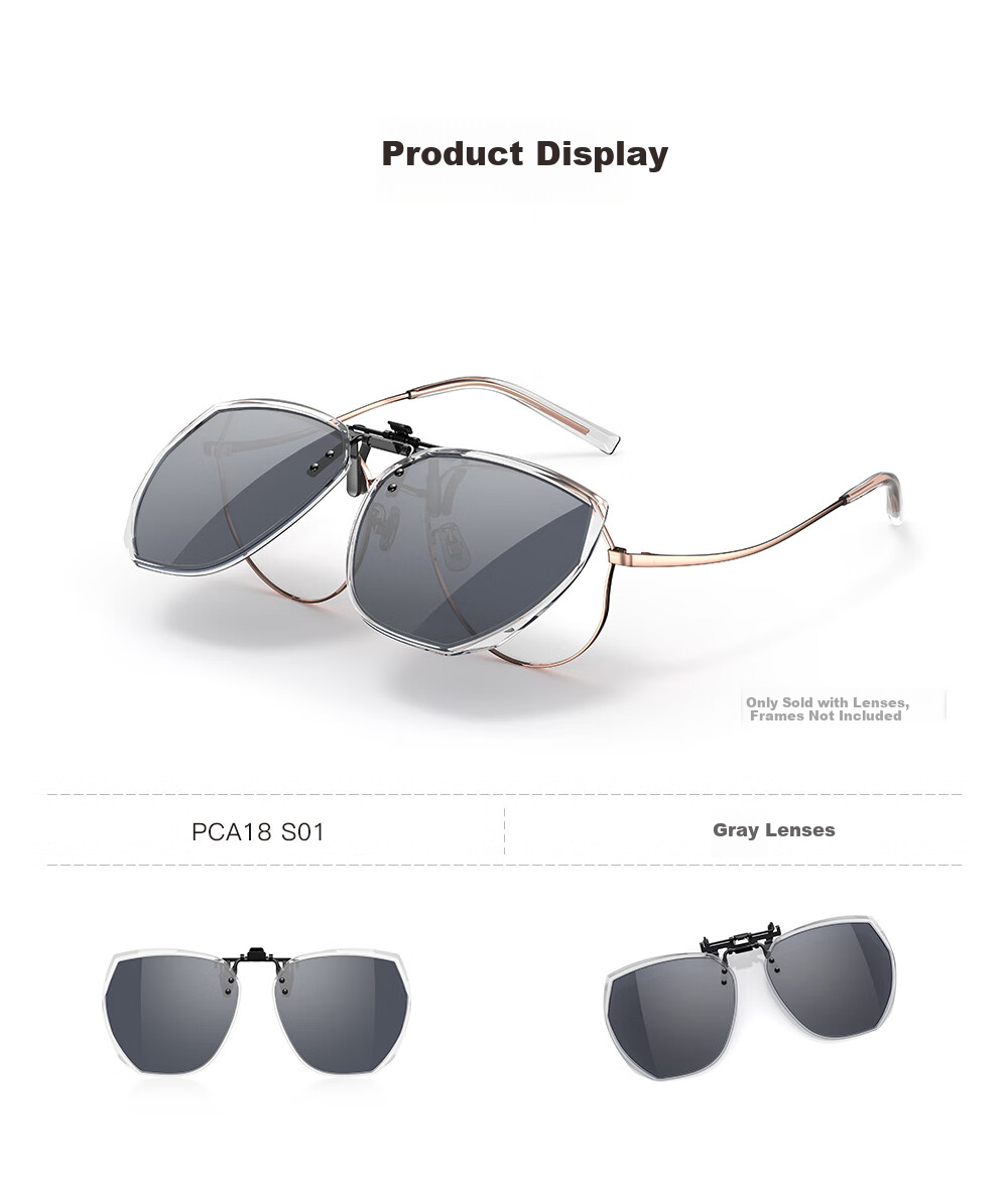 PARIM Myopia Glasses Frame, Sunglasses Clip-On for Women, Driving-Specific, Ultra-Light, Flip-Up Polarized Sunglasses for Men, UV Protectio 16