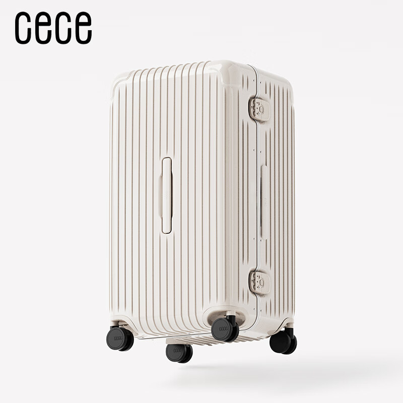 Чемодан Cece Large Capacity, алюминиевая рама, колеса 360, кодовый замок, цвет "Овсянка", 20 дюймов
