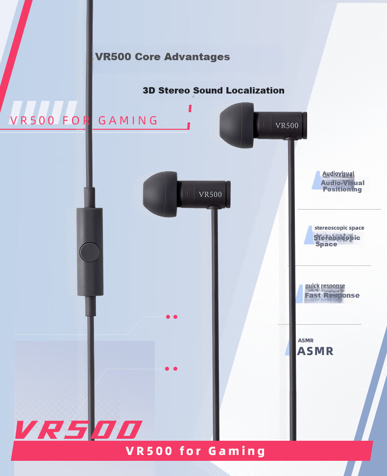 FINAL VR500 for Gaming Wired Headset with Accurate Positioning, 3D Spatial Immersion Experience, Fog Gray 2