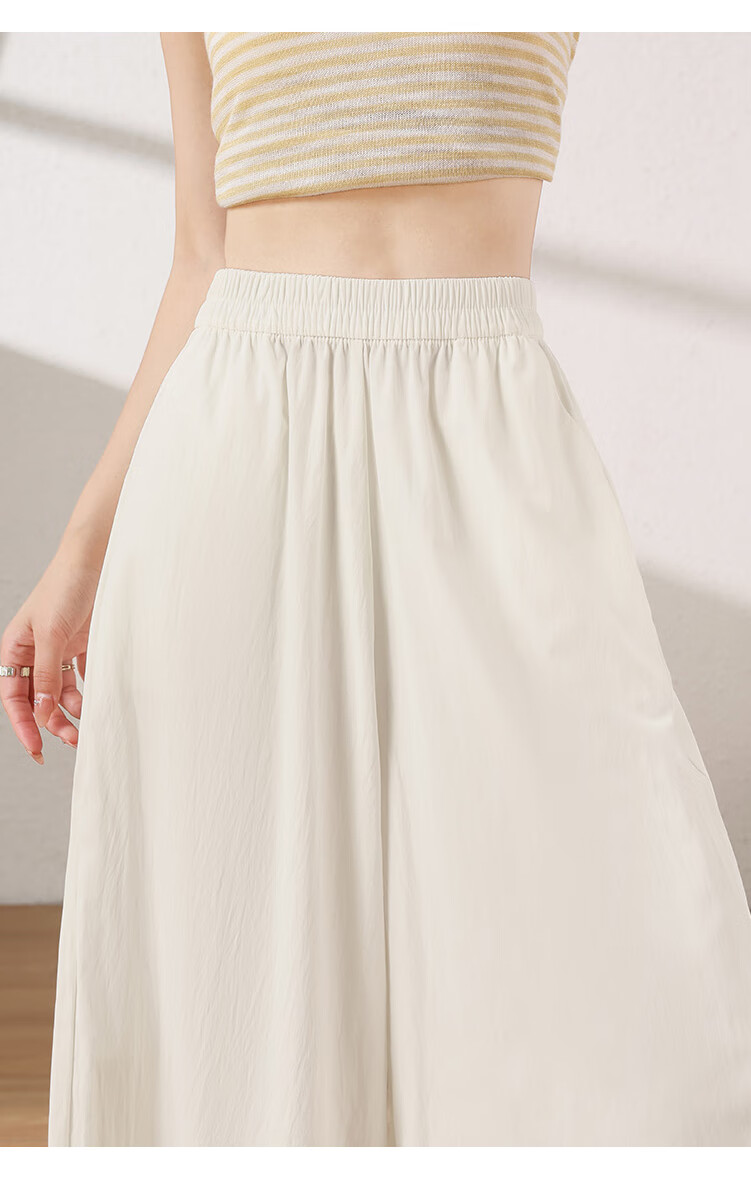 BOPRUIEY Yamamoto Pants And Skirt for Women, Summer Lightweight 2026 Latest High-Waist Straight Casual Quick-Dry Nine-Tenths Ice Silk Wide-Leg Pants 8
