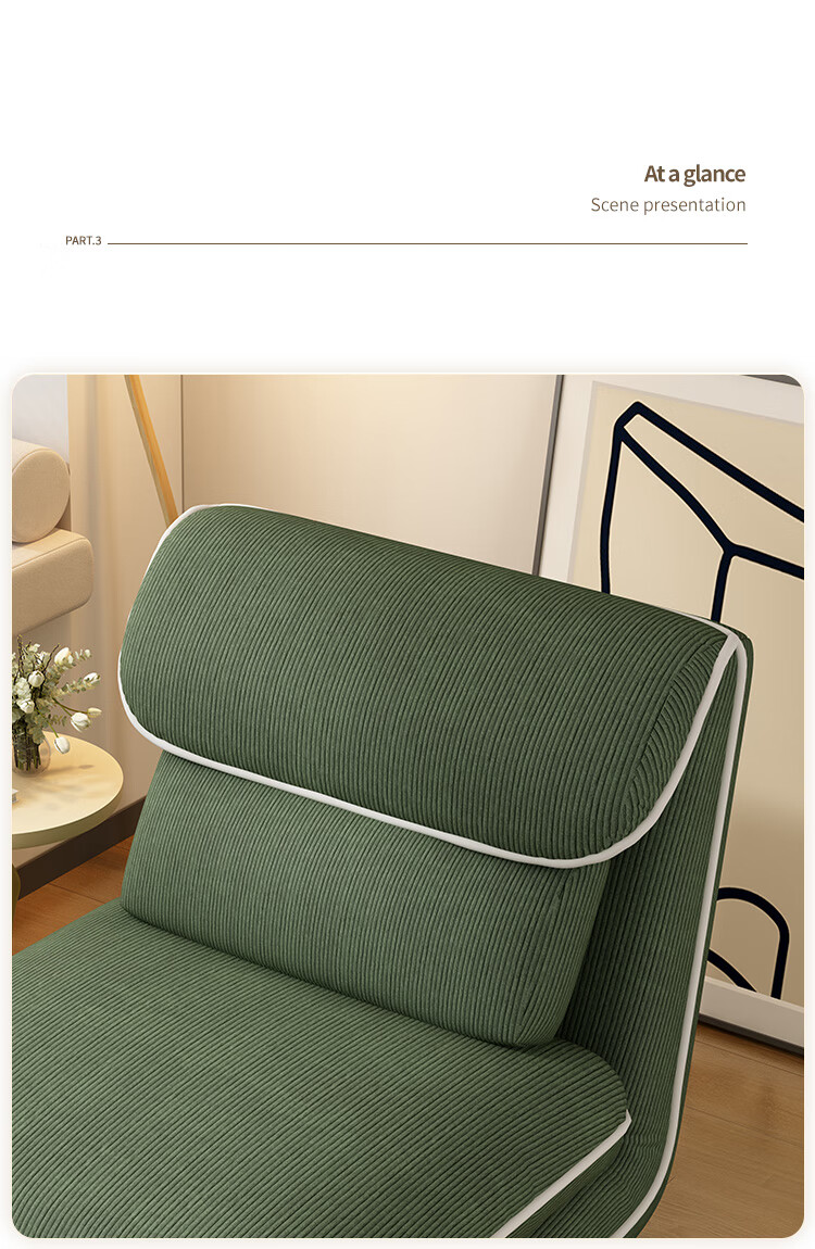 Yupin Balcony Lazy Sofa Bed Integrated Folding Single Bed Dual-use Bedroom Sofa Bay Window Tatami S350 11