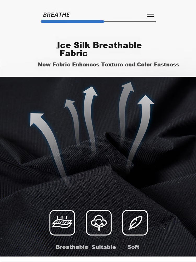 TUCANO Ice Silk Shorts for Men, Simple Casual Versatile Mid-Length Pants, Five-Point Shorts, Men's Summer Wear, Black, 2XL 2