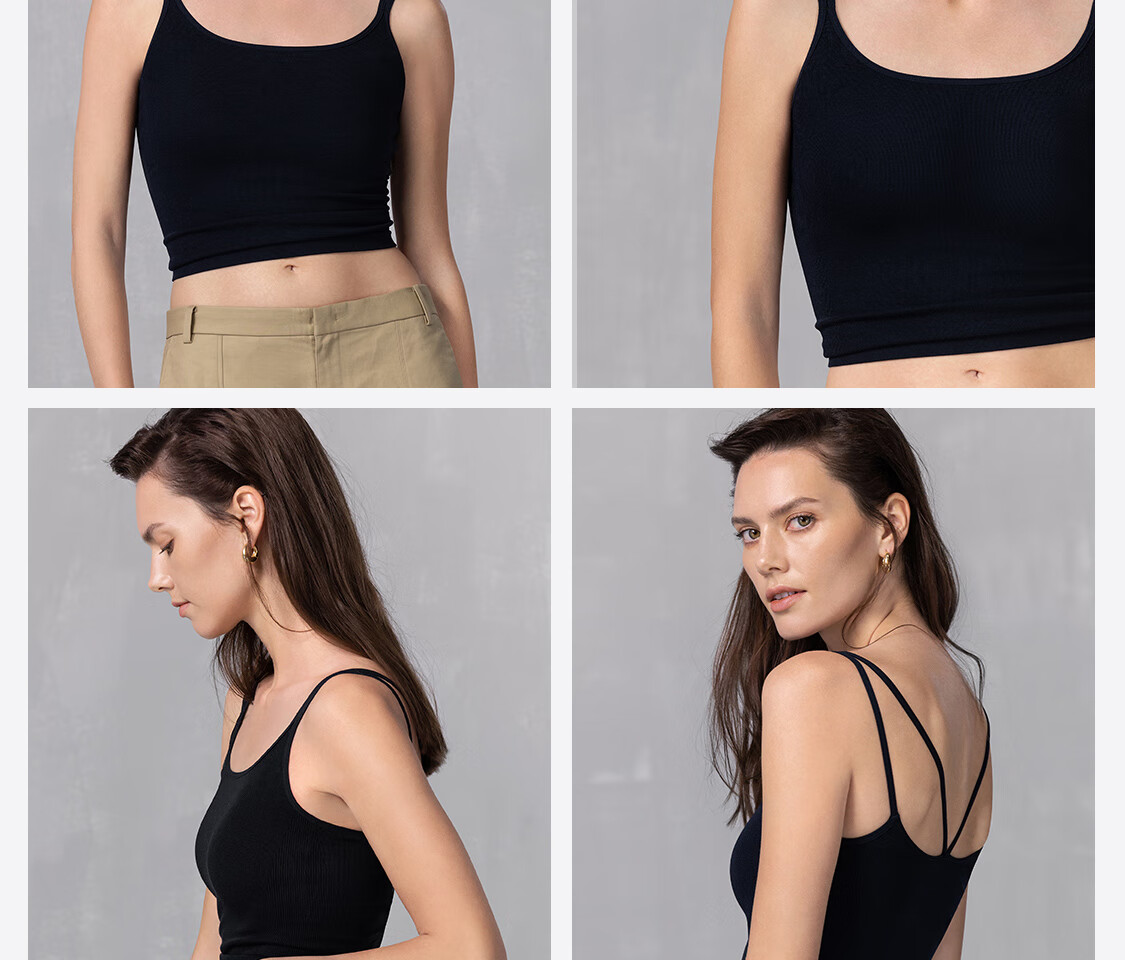 Aimer Women's Summer Sexy Padded Slim Strap Tank Top AM71B091 165 17