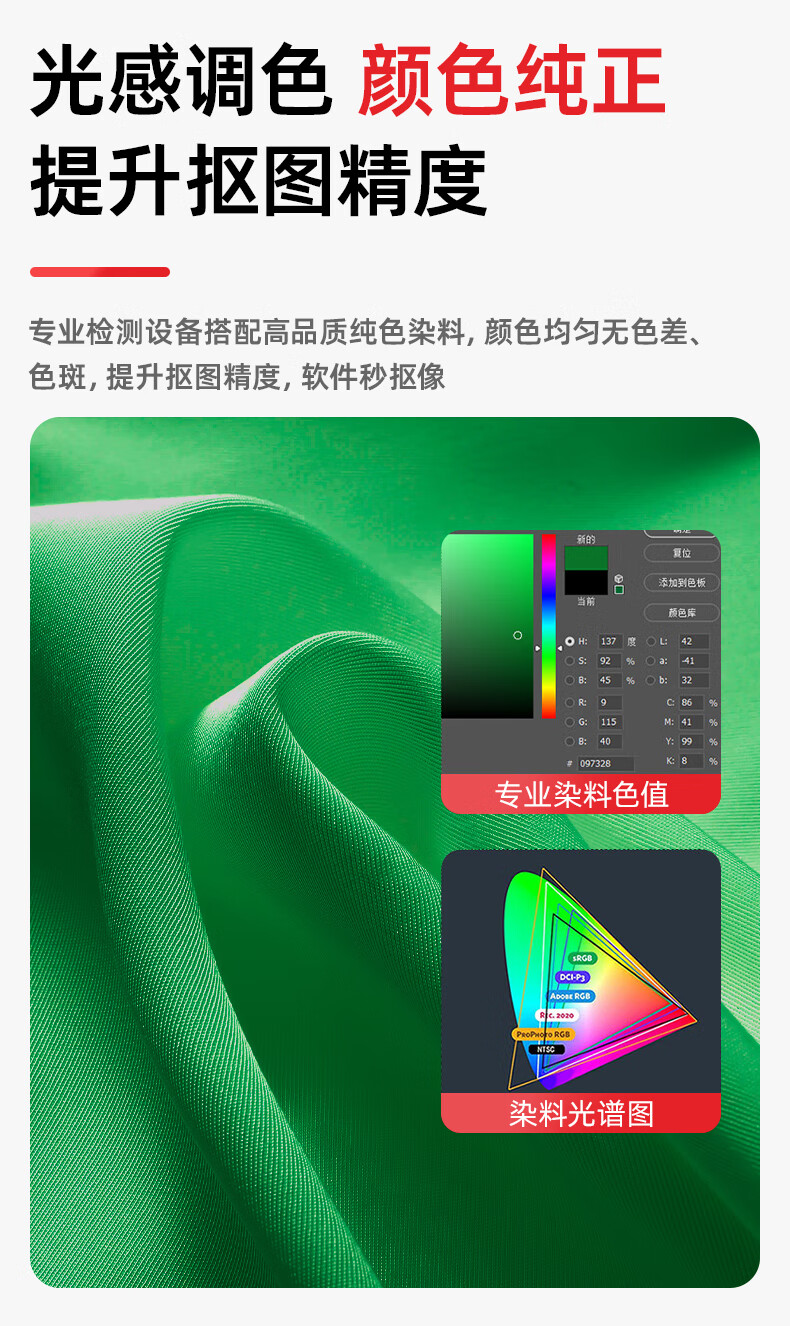 LATZZ Professional Live Streaming Green Screen Chroma Key Cloth with Stand Full Set Thickened Solid Green Background Photography Backdrop Telescopic Portable Shooting Background Frame 1