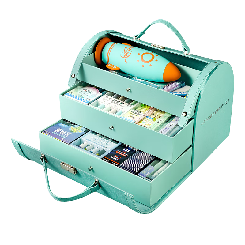 Dianshi Pen Set [Children's Day Gift] Small Leather Case Business Stationery Gift Box Pencil Case / Gel Pen / Highlighter Student Set Birthday Exam 339E [Small Green Box]