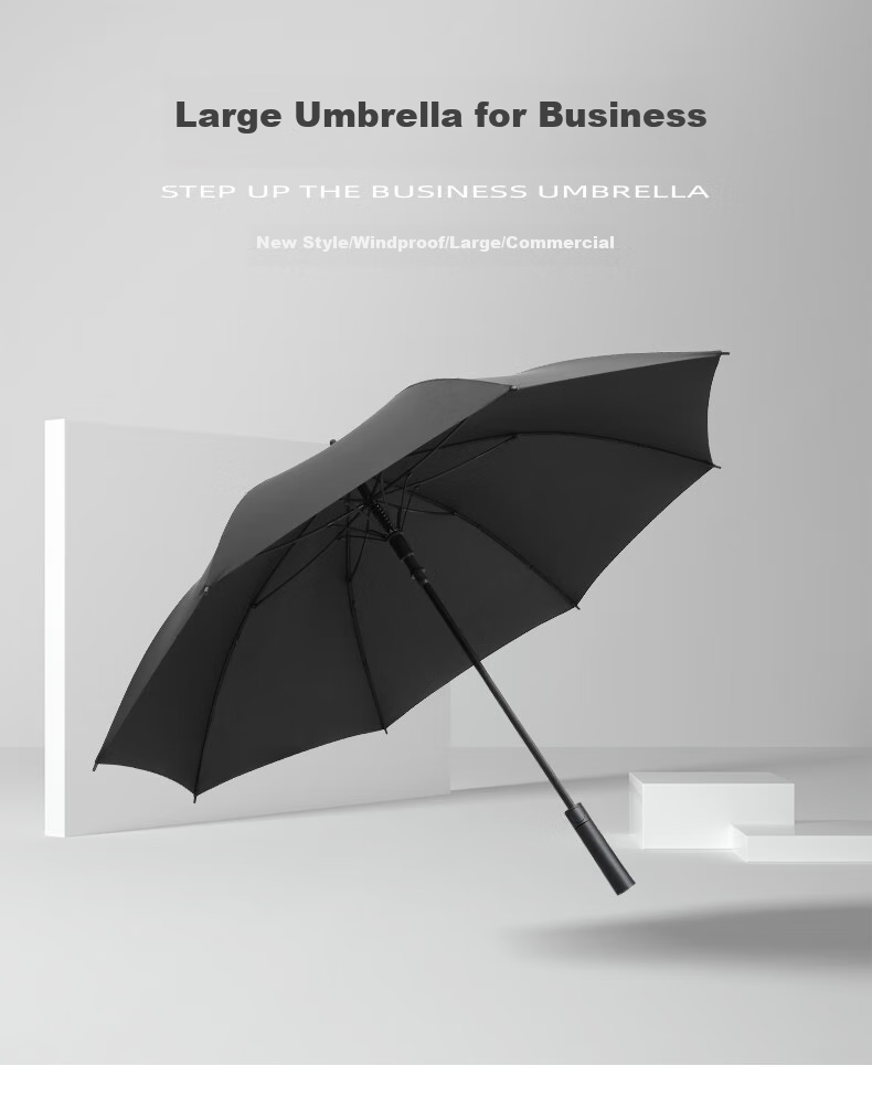 C'mon Double-Layer Windproof And Rainproof Umbrella, Long Handle, Thickened And Reinforced, Large Business Umbrella for Men, Outdoor One-Touch Open Straight Pole Umbrella, Double-Layer Contrasting Red 1