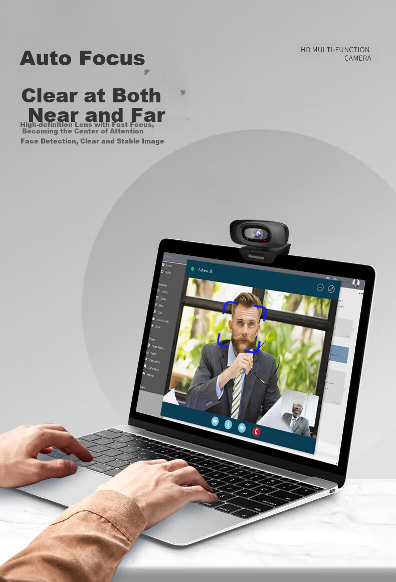 Newmine USB External Computer Webcam with Dual Microphones, 2K HD, for Desktop And Laptop Video Calls, Office Meetings, Interviews, Exams, And Live Streaming 4