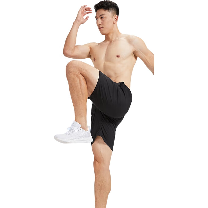 Спортивные шорты Li-Ning для мужчин, летние, быстросохнущие, дышащие, свободные, повседневные, для бега и пляжа, шорты для фитнеса из ледяного шелка, длиной до колена