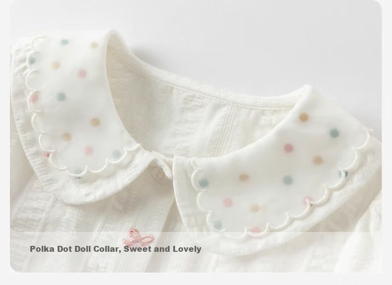 DAVE & BELLA Girls' Long-Sleeve Shirt, Baby Cotton Blouse, Autumn Wear, Children's Stylish Base Layer Top 3