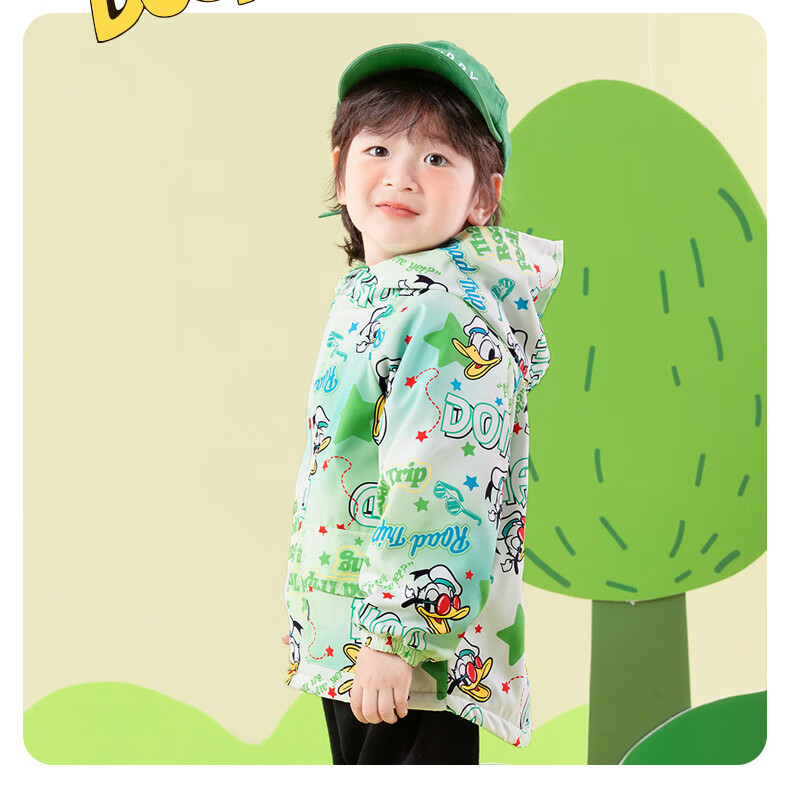 Disney Spring Autumn Kids Graffiti Minnie Hooded Jacket Comfortable Warm Windproof Coat Graffiti 110 26