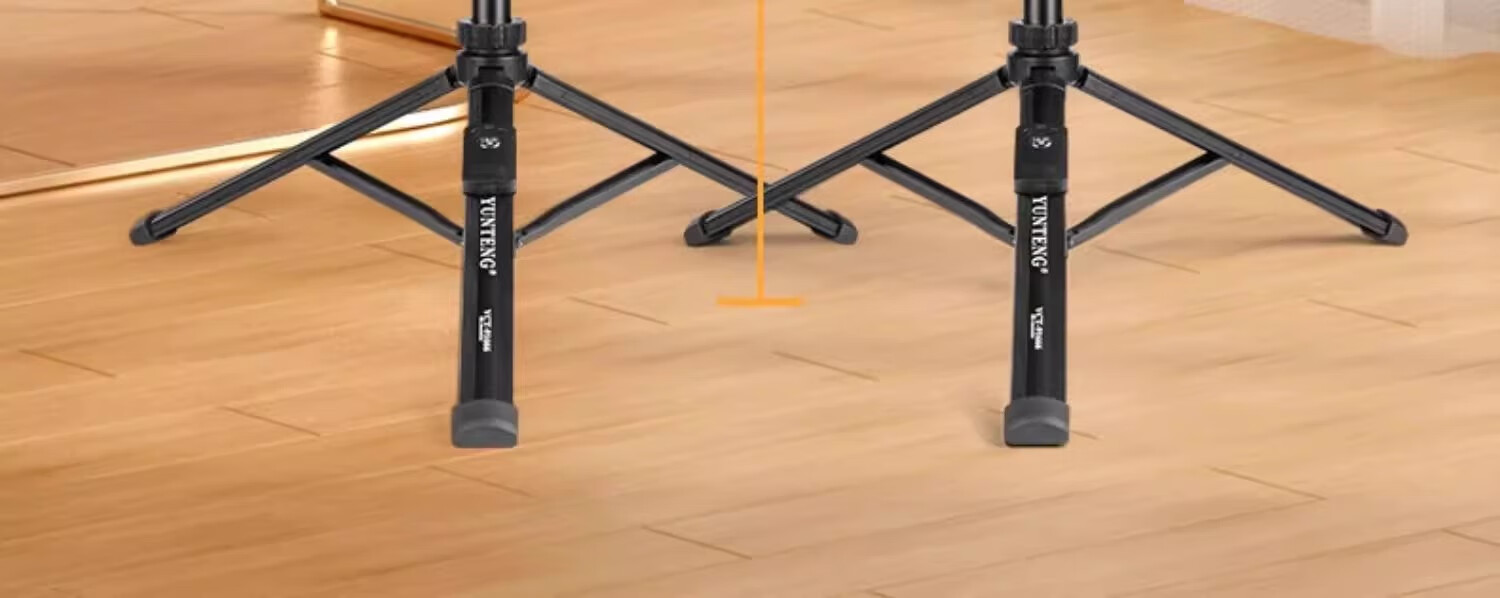 YUNTENG Aluminum Alloy Selfie Extension Pole Tripod for Mobile Live Streaming, Compatible with DJI Osmo Pocket 3/4 Action Camera, Bluetooth Remote Control Handheld Floor-Standing Video Stand 1