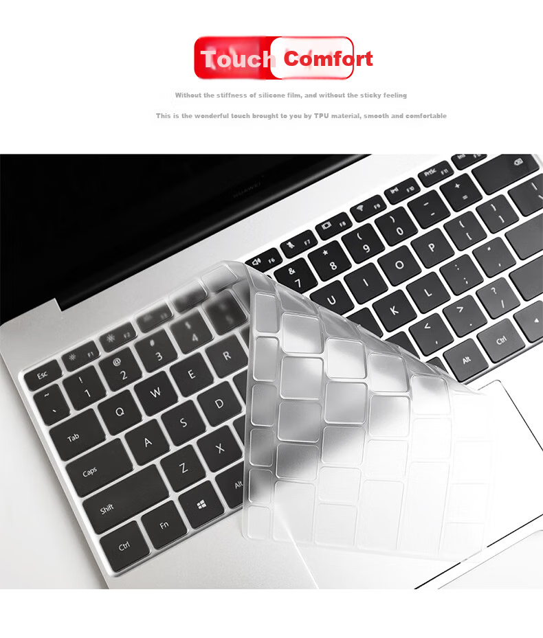 Jiasu Keyboard Cover for Huawei MateBook 13, 13-Inch Laptop Keyboard Protector, Dustproof, Waterproof, High Transparency, Thin, Protective Film for Keyboard 3